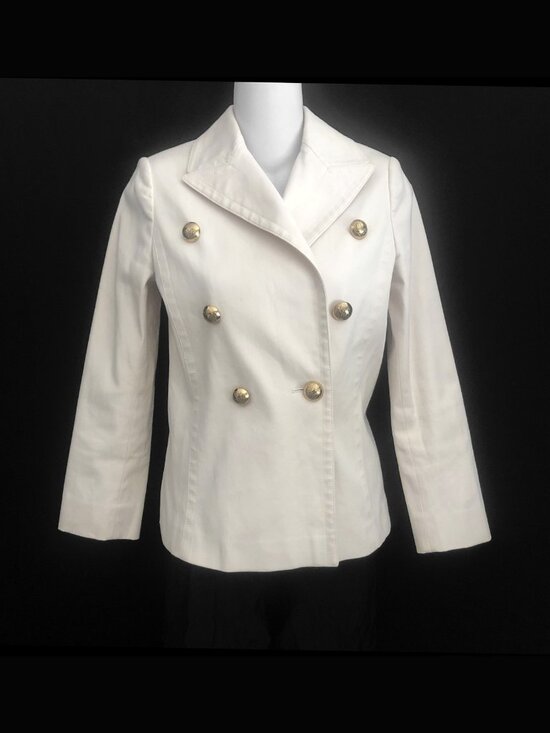 GUCCI Ivory Cotton Blend Short Blazer Jacket Small Tagged 38 - Picture 3 of 16